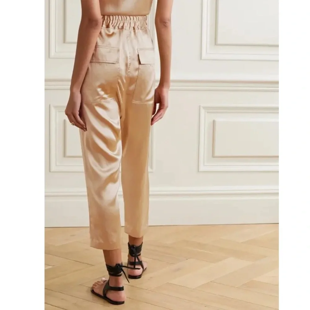Nili Lotan Safi Pant Khaki Dress Pants - Picture 2 of 8